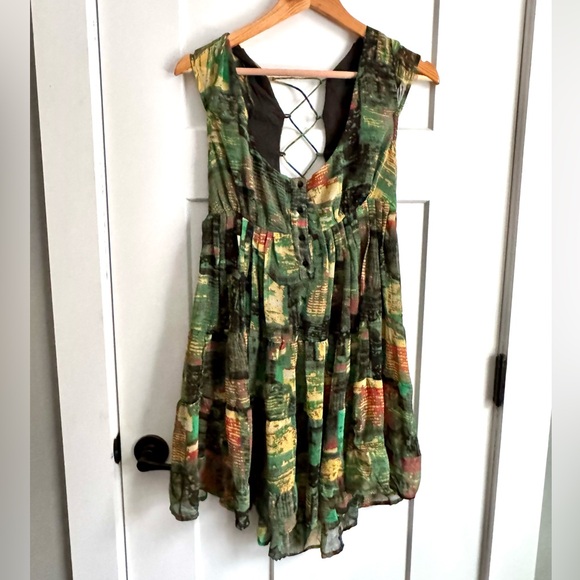 URBAN OUTFITTERS UO Justine Mini Lace Up Dress Large - Picture 3 of 8